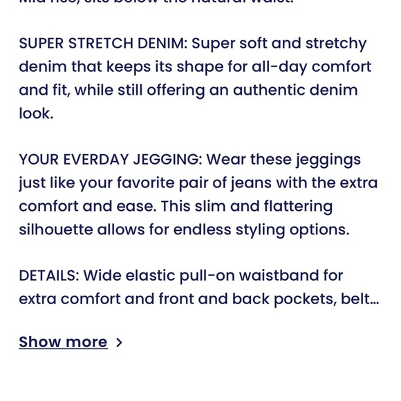 Amazon Essentials pull on white jeggings. NWT - Picture 5 of 10